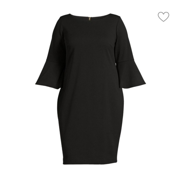 Calvin Klein Bell sleeve sheath dress Black Size 22
(Fits close to the body) EUC - Picture 4 of 8